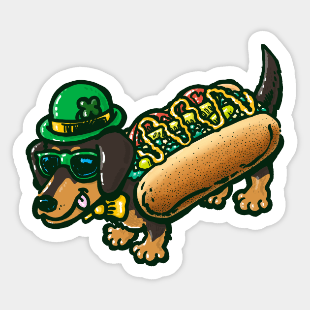 St Patricks Day Chicago Dog Sticker by nickv47